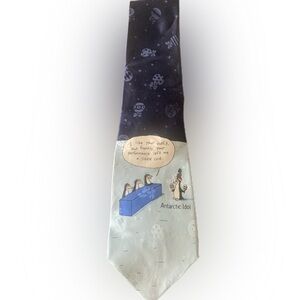 Pre Owned Men’s American Greetings 2007 Antarctic Idol Tie Neck Tie Necktie